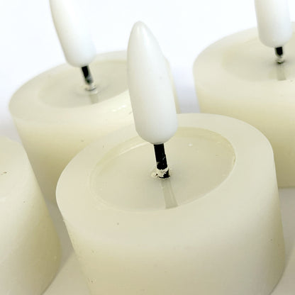 Set 6 Velas de cera LED para t-lights - Ø4,5x2,5 cm