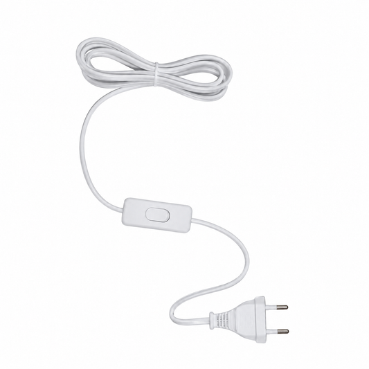 1,50 metros de cable plástico con interruptor y enchufe - Big Pig Chile