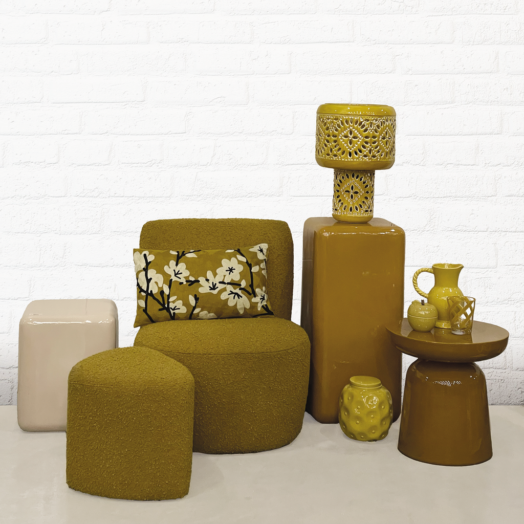 Mesa Lateral Cube - Ocre