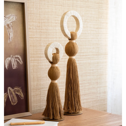 Ornamento raffia Tulum - Dark brown