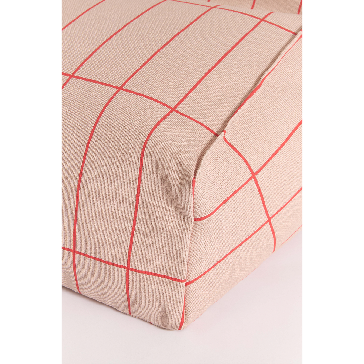 Pouf sillón vibes - Pink red grid