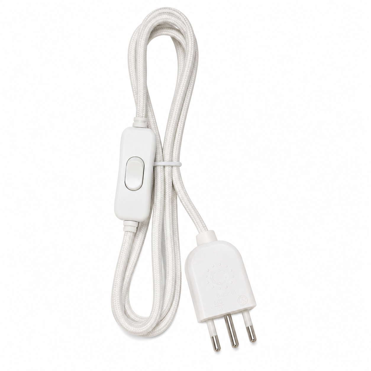 1,50 metros de cable textil con interruptor y enchufe - Big Pig Chile