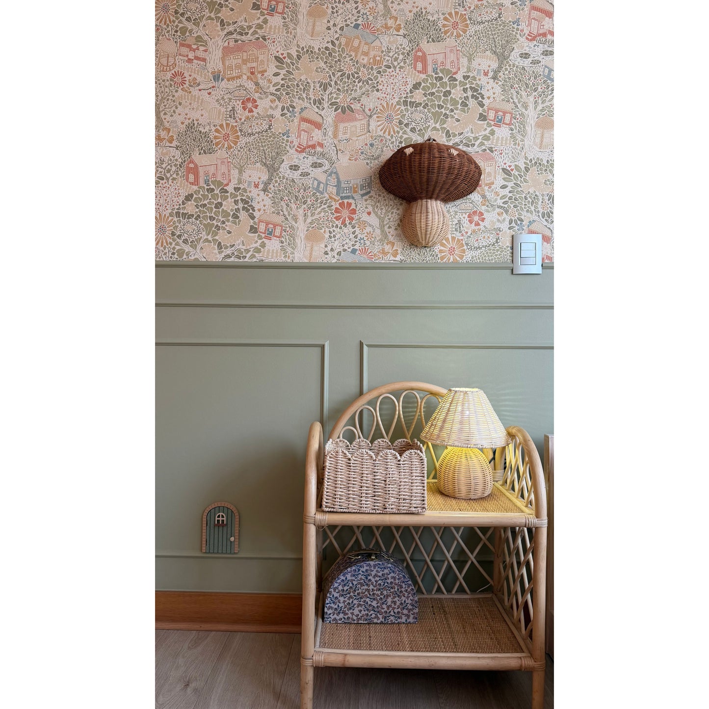 Lámpara sobremesa baby rattan