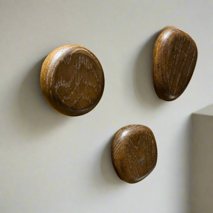 Set de 3 perchas - wooden stone