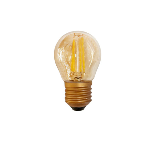 Ampolleta filamento vintage ámbar miniglobo Ø4x7 cm LED E27 - Big Pig Chile