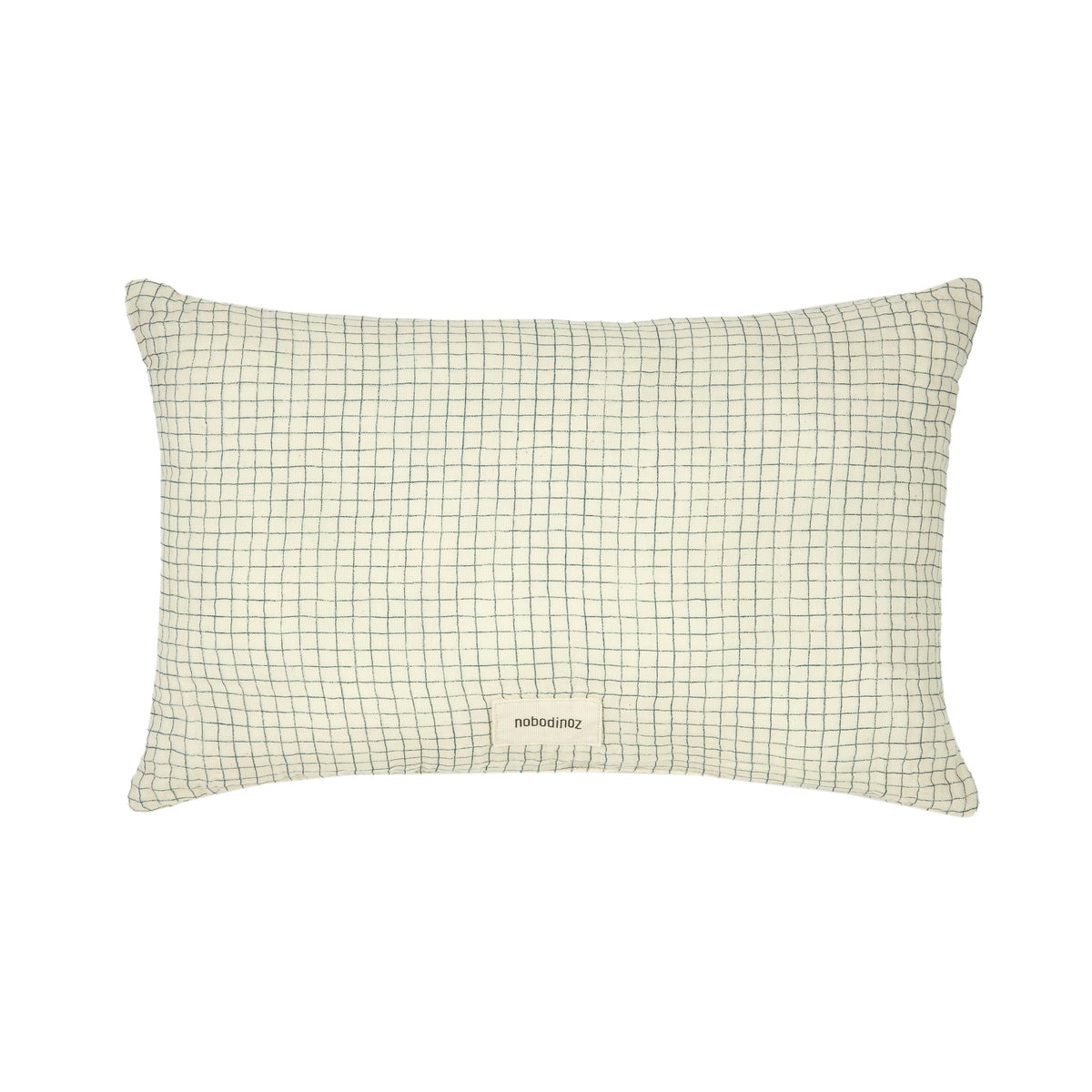 Cojín Rectangular Wabi Sabi (doble gasa algodón lavado) - Blue Grid