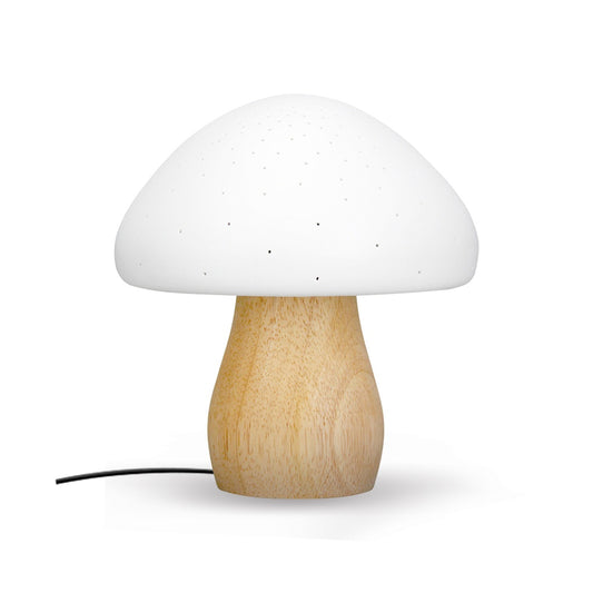 Lámpara sobremesa wooden mushroom