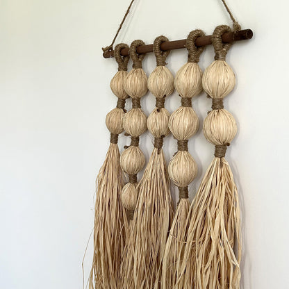 Decoración de pared rafia