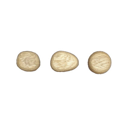 Set de 3 perchas - wooden stone