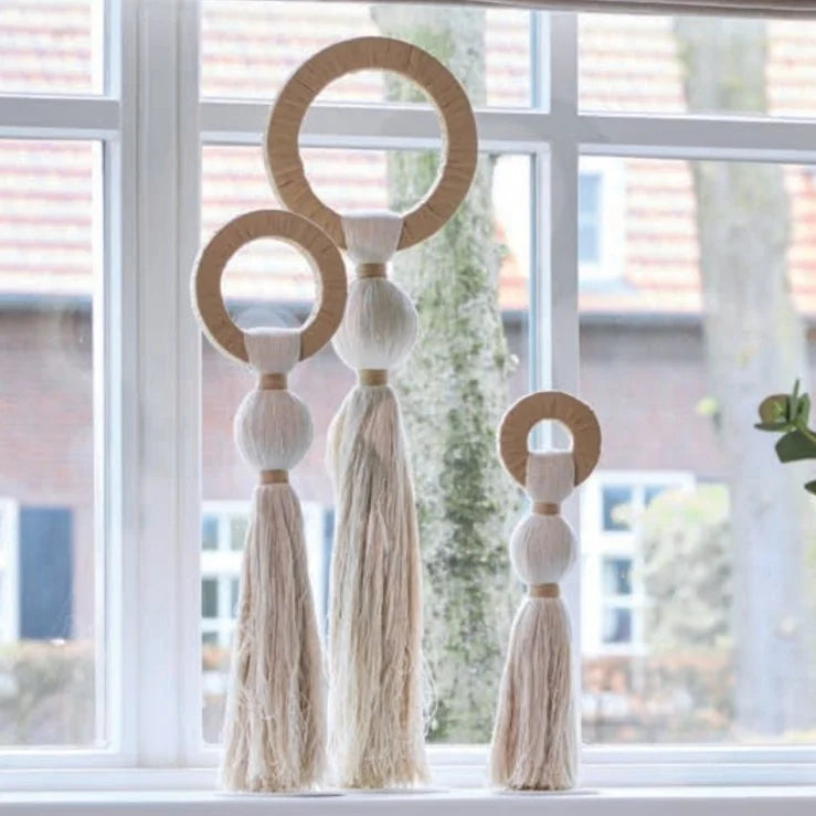 Ornamento raffia Tulum - Cream