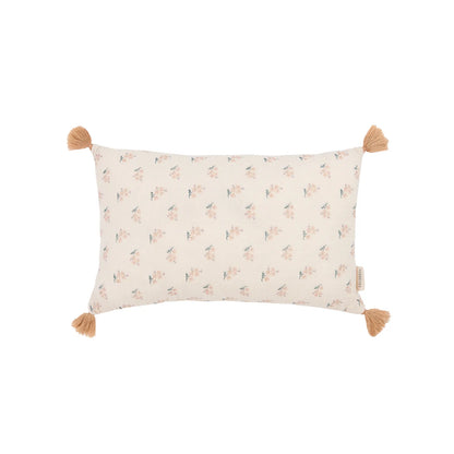 Cojín rectangular con pompones de doble gasa de algodón lavado Wabi Sabi - Darling