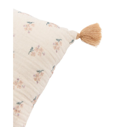 Cojín rectangular con pompones de doble gasa de algodón lavado Wabi Sabi - Darling