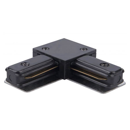Conector en L para riel negro